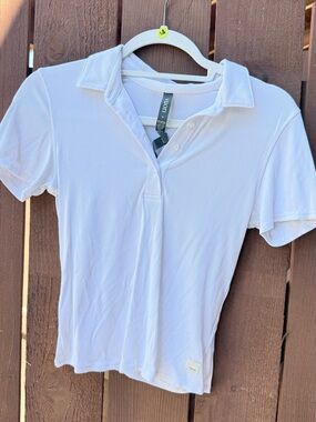 Viori White Short-Sleeve Button-Down Polo